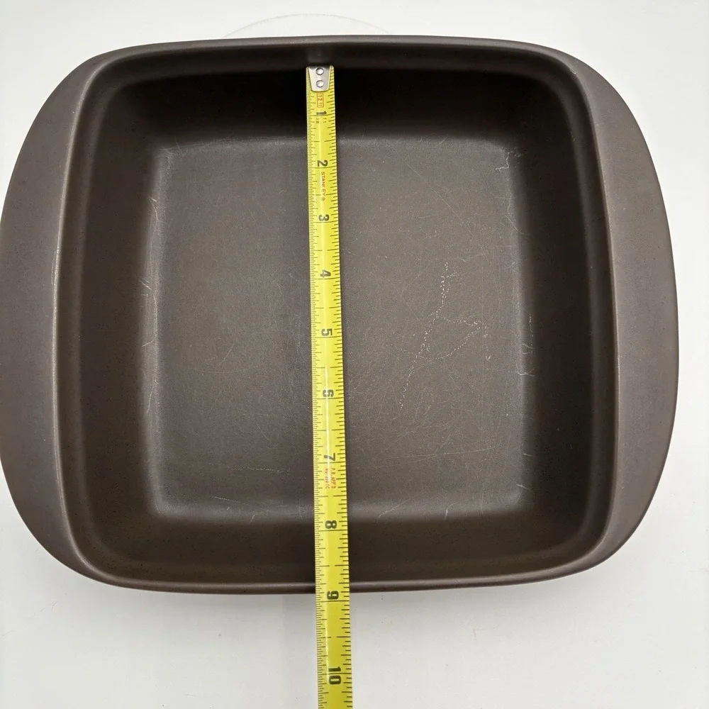 Noritake ColorWave Square Casserole Graphite‎ Chocolate Brown Discontinued
